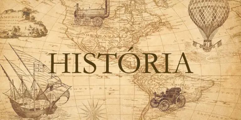 Mapa com escrita de História